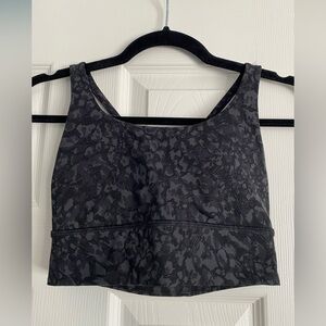 Lululemon Longline Strappy Sports Bra Camo Print Size 4